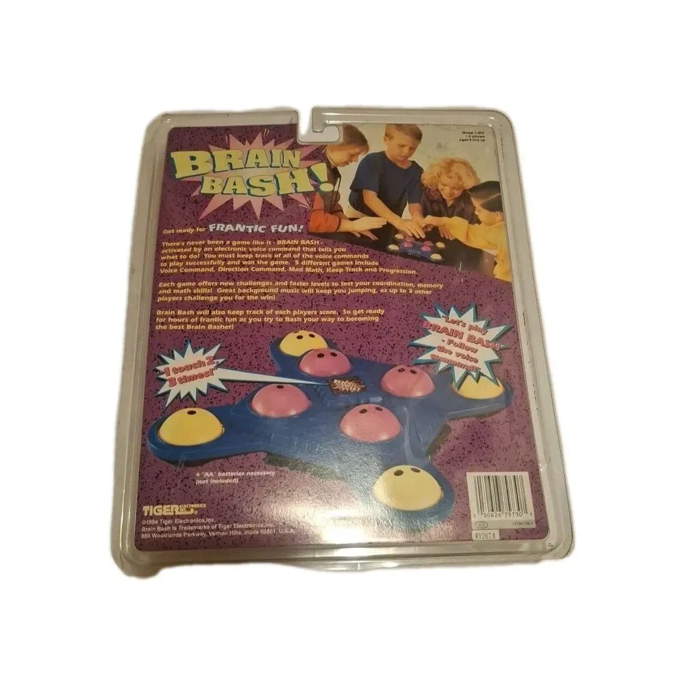 Vintage Sealed 1994 Tiger Electronics Brain Bash Voice Command Memory Game
